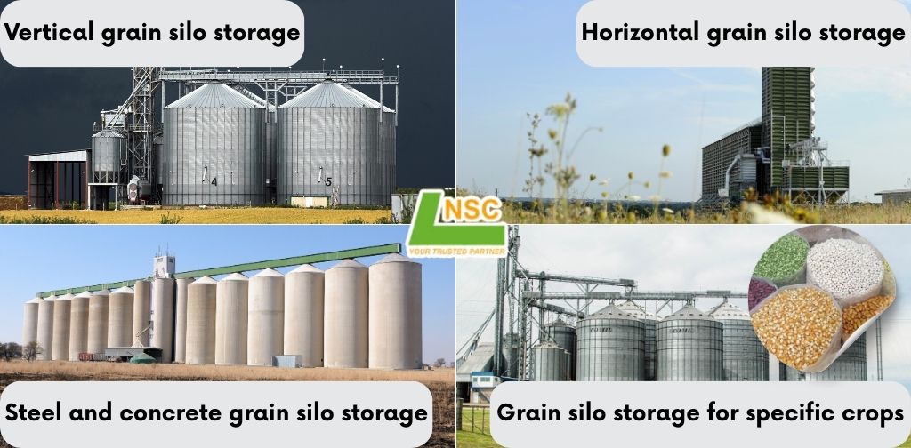 Types of grain silo storage structures
