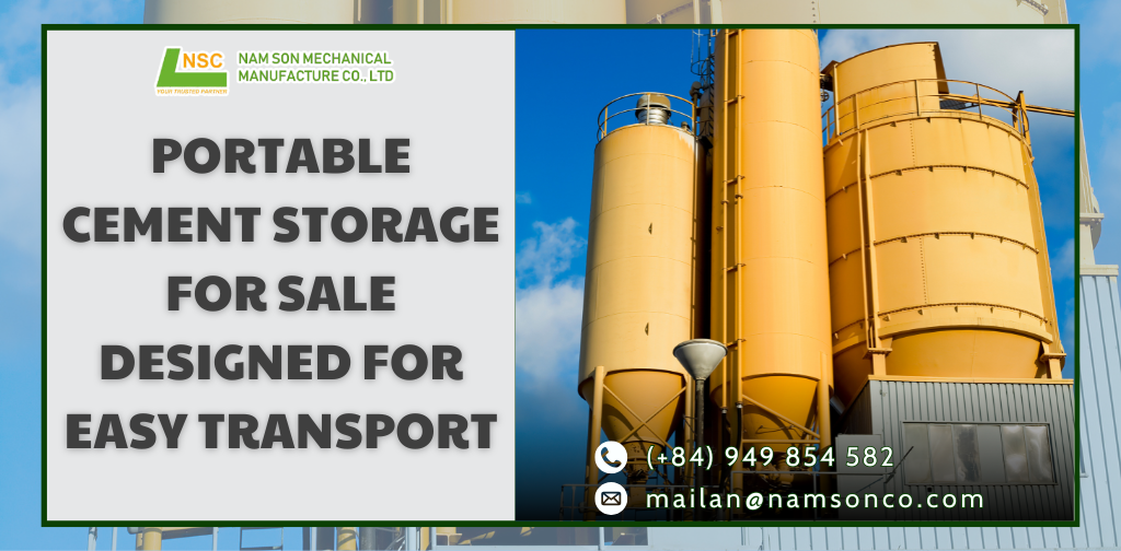 Portable cement storage for sale designed for easy transport and installation